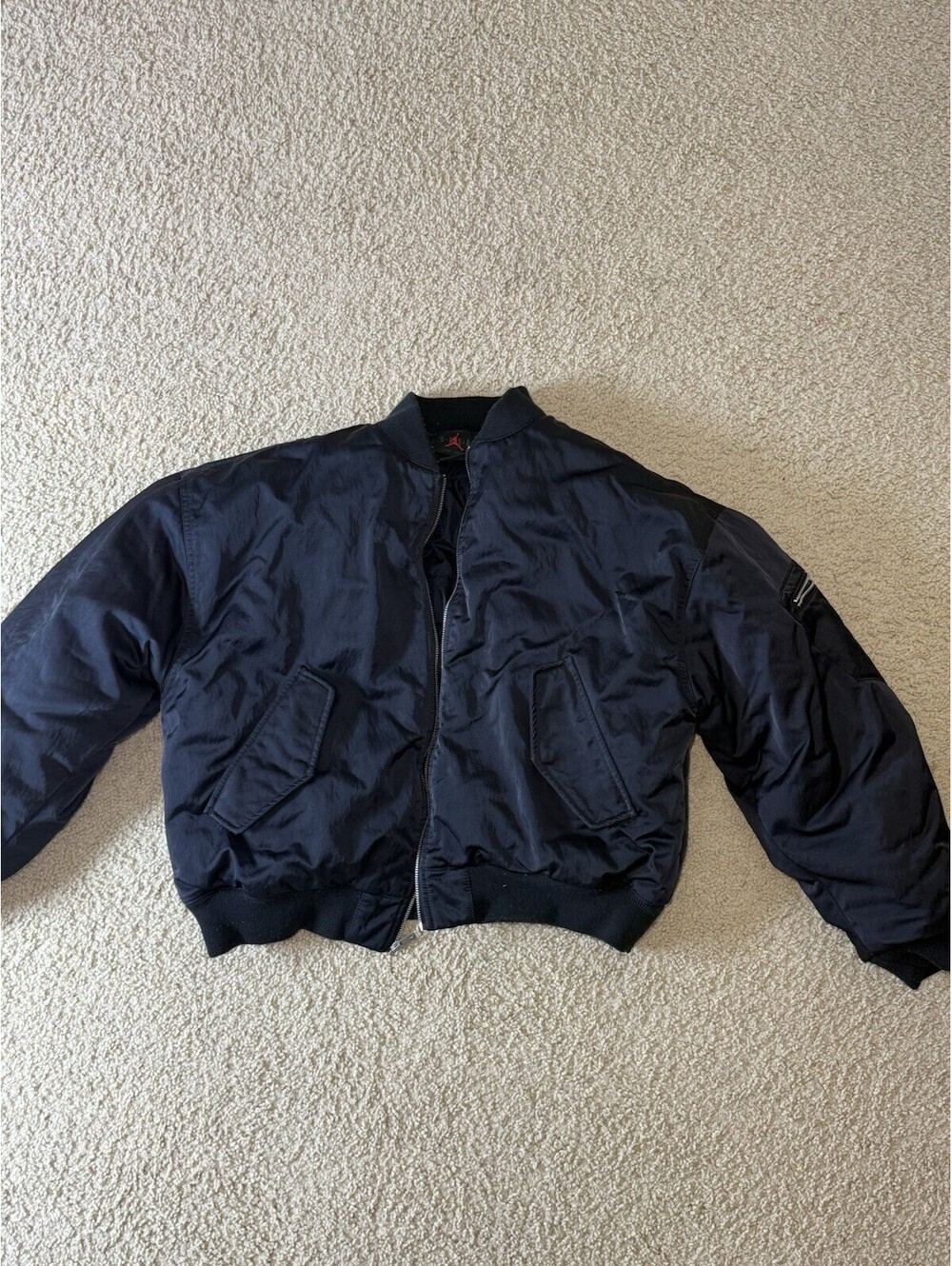 Jordan Brand MA-1 Bomber Jacket Men's M Navy Blue Flight Jacket Jumpman